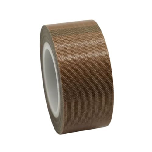 AUCANNIO High Temperature PTFE Tape 2.5cm x 10m for Heat Sealing Work, Heat Resistant Tape for Vacuum Sealer and Craft Applications