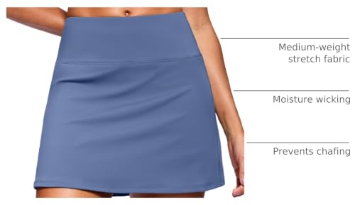 Image of SANTINY 13.5 inch /15 inch Skorts for Women with 2 Pockets High Waisted A Line Casual Pickleball Golf Skort Athletic Tennis Skirt