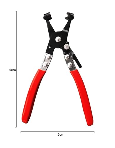 AASONS Band Hose Clamp Plier, Flexible Ring Type Hose Clamp Pliers Installation and Removal Tool Swivel Jaw Locking (Flat Jaw)(Red & Black) - Image 7 thumbnail