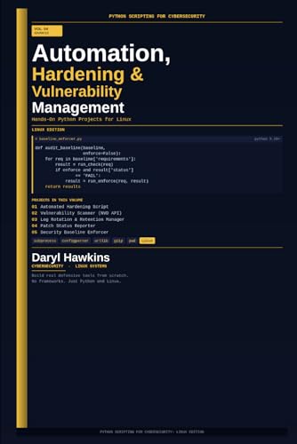 Python Scripting for Cybersecurity: Linux Edition — Volume 4: Automation, Hardening, and Vulnerability Management with Hands-On Python Projects