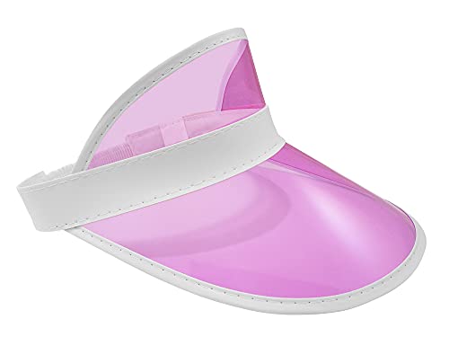 Clear Colored Plastic Sun Visor Tennis Beach Bingo Vegas Dealer Golf Casino Hat #TOP7