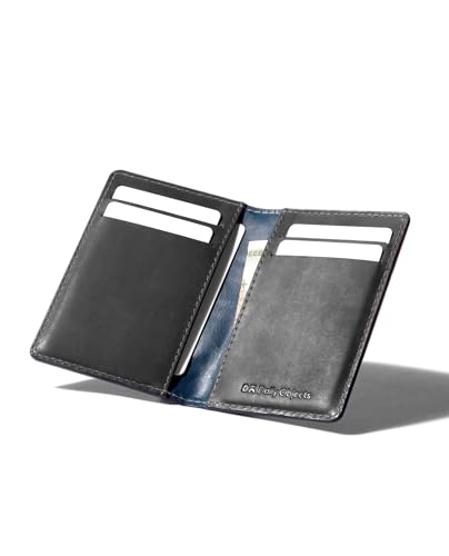 Image of DailyObjects Deep Navy Log Bi-Fold Leather Wallet