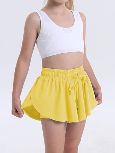 Image of Flowy Shorts for Teen Girls Athletic Running Youth Butterfly Shorts