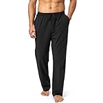 Pudolla Men's Cotton Yoga Sweatpants Athletic Lounge Pants Open Bottom Casual Jersey Pants for Men with Pockets