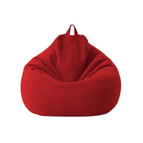 レイジークッション ソファシートクッション もちもちで軽量 一人掛け 座布団 取っ手付き 移動便利 洗濯便利 ふわふわでおしゃれな張り地 リラックスしやすい 便利な収納 男女兼用 (レッド,幅80*長さ90cm)