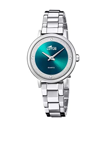 Montre femme Lotus acier inoxydable montre quartz argentée étanche avec affichage analogique