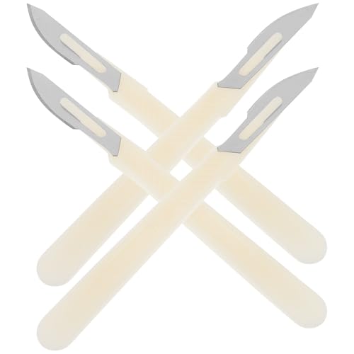 iplusmile Couteau de Boulangerie Courbé 4 Pcs en Plastique et Métal pour Découpe Nette et Stratification Boulangerie Cuisine