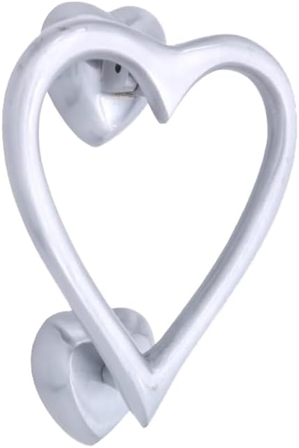 Shristy Hardware "Love" Brass Door Knocker for Door Front - Exterior for Home Brass Door Knocker Front Door Entry Knocker - (Pack of 1 Matt Chrome Finish)