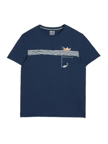 T-Shirt décontracté Graphique White Stuff Abersoch Homme bleu marine taille L REG vêtement motif océan