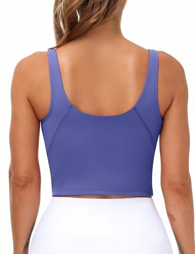 Image of THE GYM PEOPLE Womens' Sports Bra Longline Wirefree Padded with Medium Support