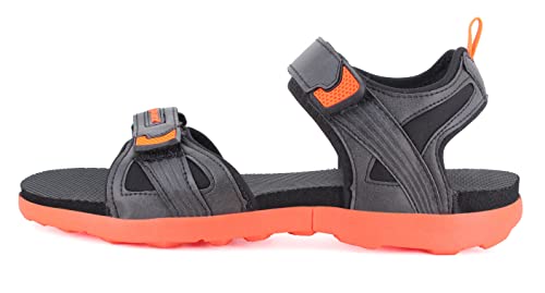 Sparx Men SS-582 Black Neon Orange Floater Sandals (SS0582G_BKNO_0007)