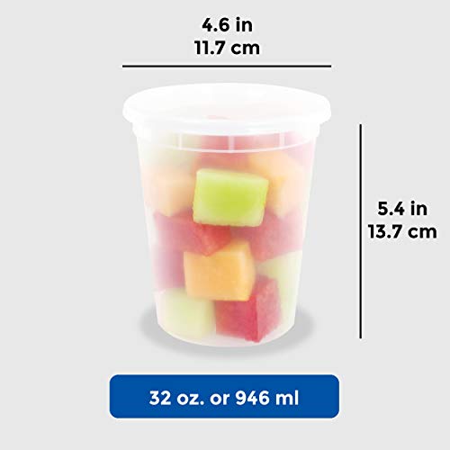 Freshware Food Storage Containers With Lids [24 Pack, 32Oz] & Food Storage Containers With Lids [36 Pack, 16Oz] - Plastic Containers, Deli, Slime, Soup, Meal Prep Containers | Bpa Free #TOP2