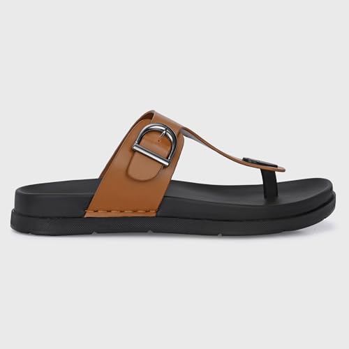 Image of Centrino Men's Cushion Sliders /Slippers | PU Padding on The Footbed | Bounce Back Technology | Comfortable & Lightweight | Waterproof & Everyday Flip Flops for Gents (7328)