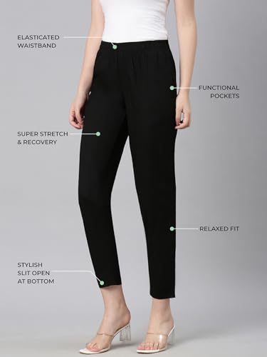 Image of TWIN BIRDS Women Viscose Cotton Kurti Pants | Stretch Ethnic Daily Trousers