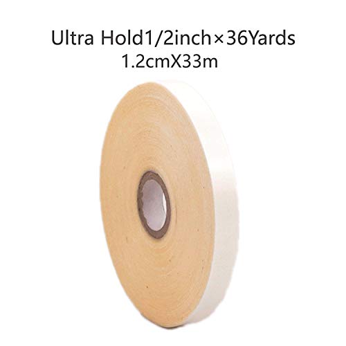 "Ultra Hold" Double Sided Roll Tapes Stickers Adhesive for Men Hair System Replacement Toupee Hair Extension Wig Bundles Hair Weave Closure Lace Frontal(36 Yards & 1/2 Inch)