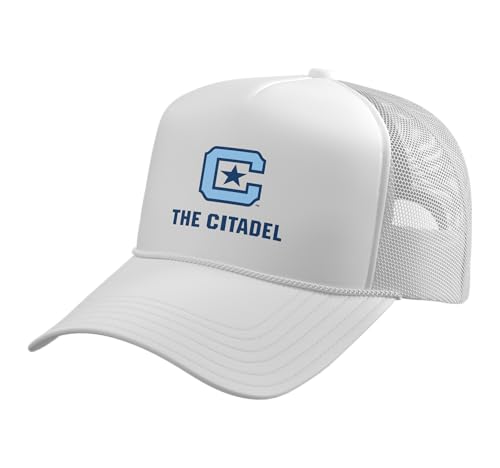 The Citadel Bulldogs TC09 Trucker Hat with Adjustable Mesh Back, White