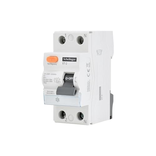 Interruptor diferencial AC 2P 25A 100mA, protección contra fugas eléctricas, previene sobrecargas, ideal para viviendas y comercios.