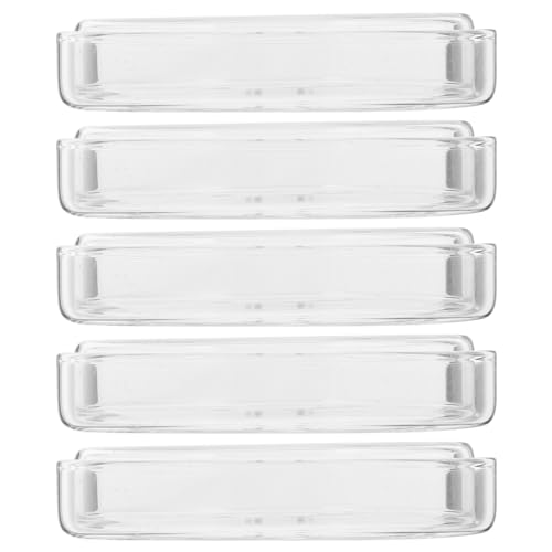 MUCKLILY 5pcs Lab Petri Dishes Cell Culture Plates Culture Tray Holder 90mm Diameter Clear Glass Lid
