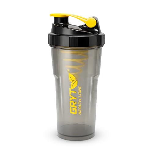 Image of Protein Shaker Bottle with Mixing Ball | Leakproof Gym Shaker Cup for Whey Protein, Pre Workout & Juice | BPA Free Sports Water Bottle for Gym & Fitness (600ml)