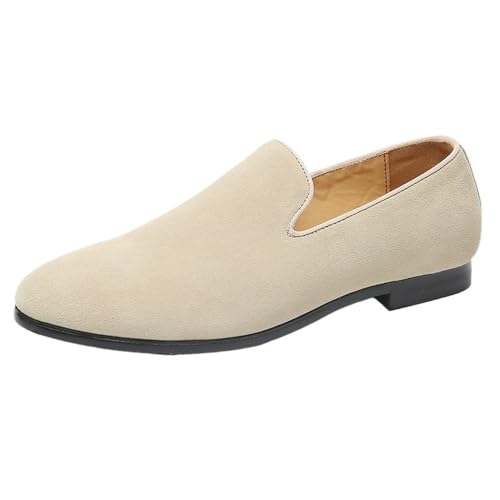 Mens Lightweight Loafers Shoes Suede Vamp Slip On Comfortable Driving Style Casual Events Business Outdoors Wedding