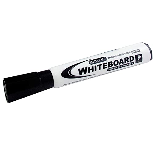 12 Low Odor Dry Erase Whiteboard Marker Black Chisel Tip Pens Office School New