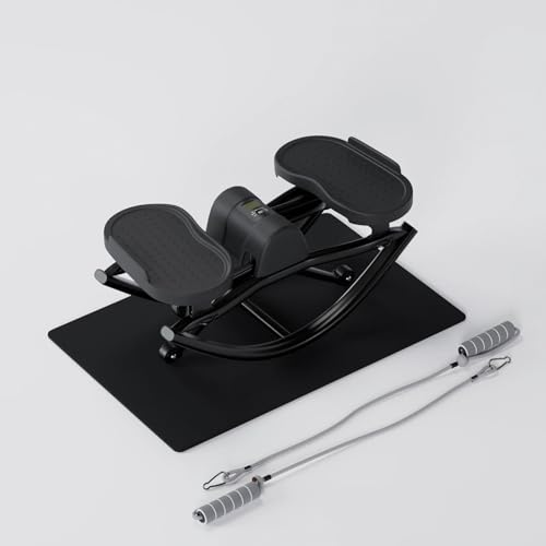 The Rock Stepper Rock Stepper, 2026 New Generation Rock Stepper Side-to-Side Machine for Home Exercise – Burn Fat Faster in 15 Minutes | Low-Impact Glutes with Digital Display & Anti-Slip Mat(Black)