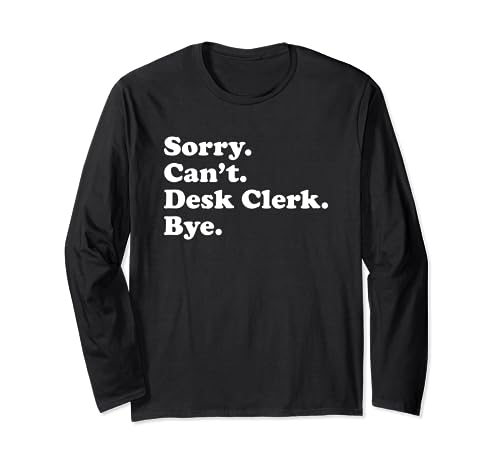 Divertido empleado de escritorio o empleado de recepción para hombres o mujeres Manga Larga