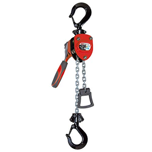 Valex Palan Manuel à chaîne 250 kg, Rouge et Noir