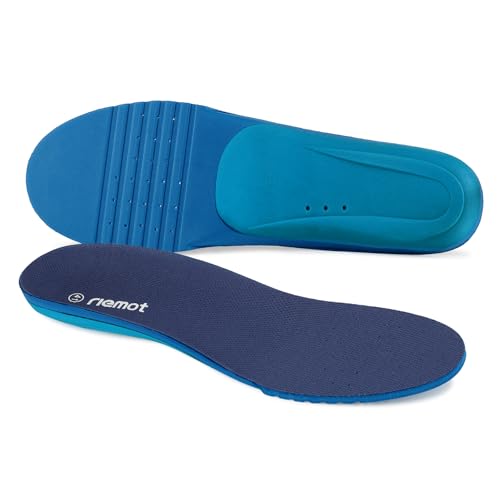 riemot Plantillas Deportivas para Mujer y Hombre, Soportes de Arco, Plantillas de Zapatos Transpirables con Amortiguación para Deportes, Running y Uso Diario - Azul Marino EU 47