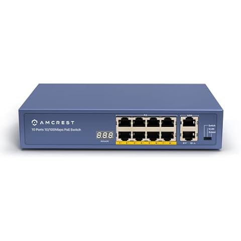 Amcrest 9-Port POE+ Switch AMPS9E8P-AT-96 Cover