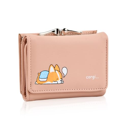 Moda e giocoso: Il design con il cane carino conferisce a questo portafoglio un aspetto affascinante che si abbina a una varietà di abiti. La variante rosa, particolarmente femminile, è ideale come accessorio di moda per ogni occasione.