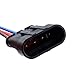 MUYI 5 Sets 4 Pin Wire Connector 18AWG Waterproof Electrical Connectors Kit with 10cm Pigtail 1.5mm Series Weatherpack Connectors (4 pin)
