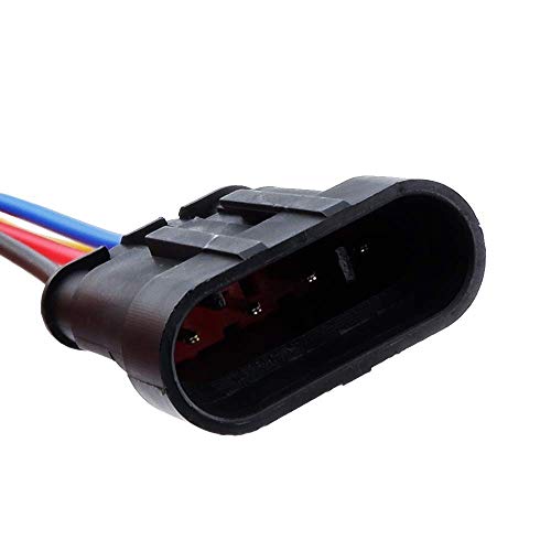 MUYI 5 Sets 18AWG Waterproof Electrical Connectors Kit 1.5mm Series Terminal and Rubber Seal with 10cm Wire Weatherpack Connectors (4 pin)