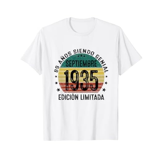 Septiembre 1935 89 Años Cumpleaños Hombre Nacido En 1935 Camiseta