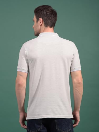 Image of Crimsoune Club Men's Grey Polo Neck T-Shirt