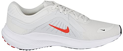 Nike Men's Quest 5 Sneaker, Platinum Tint Lt Crimson White Black, 12