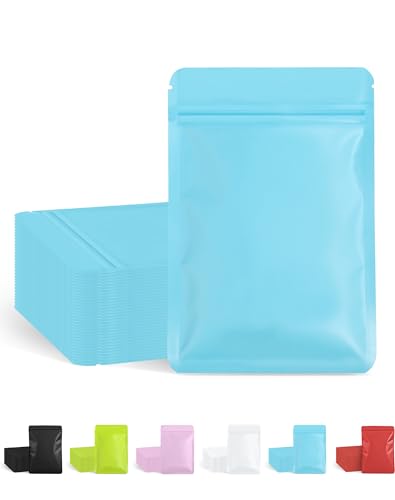 FireKylin 100 Pcs Resealable Bags for Small Business (Blue, 4" X 6")