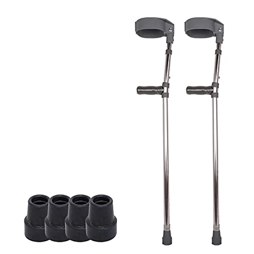 Stampelle per avambraccio in alluminio, stampelle leggere ad altezza regolabile, stampelle per camminare, per utenti anziani, portatori di handicap e disabili