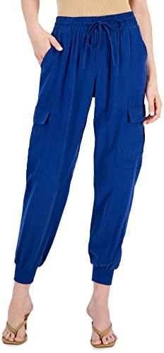 International Concepts Women's Utility Jogger Pants Blue Marine M