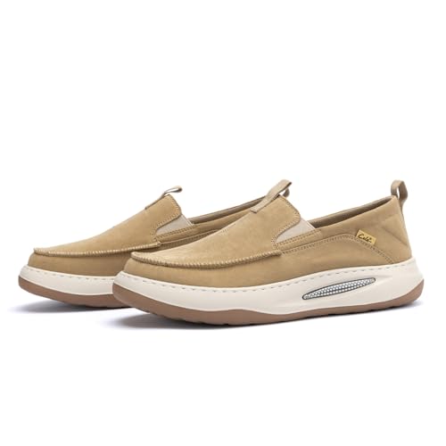 Image of CELE Mens Slip On Casual Dress Shoes Wide Walking Sneakers Orthopedic Boat Loafers with Arch Support Comfortable Lightweight Non Slip