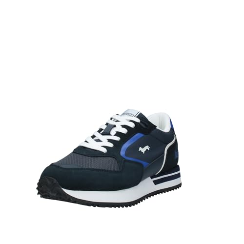Tipo di sport: passeggiata Harmont&Blaine Scarpe Basse 241.090 Blu Navy Uomo Adulto Stile Sneaker Tomaia in Pelle di Camoscio Inserti Tessuto Tecnico