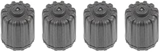 Marcraft Grey Plastic Tyre Wheel Alloy Valve Caps Dust Caps (4 Pack) Universal for Cars, SUVs, Bicycles, Motorcycles, Trucks | Rubber Airtight Seal Plastic | Screw-On