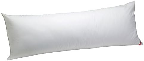 AllerEase 100% Cotton Allergy Medium Density Body Pillow, 20" x 54"-Breathable, Hypoallergenic Fiber Fill, Barrier Protection Against Household Allergens, Allergist Recommended, White