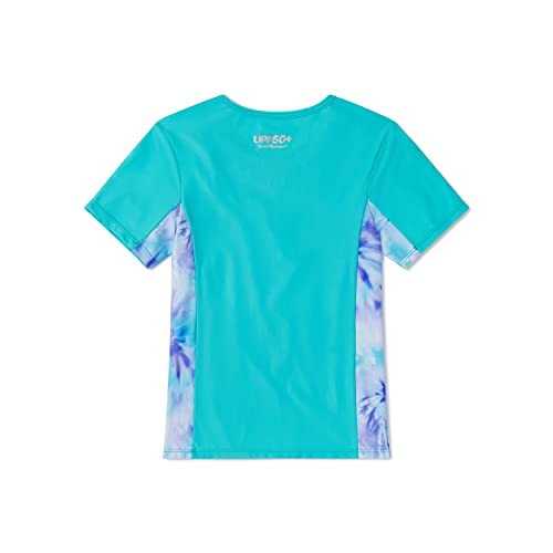 Image of Speedo Girls' Uv Swim Shirt Short Sleeve Printed Rashguard