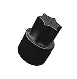 Wundermix - TeigTwister® Thermomix Teiglöser aus Kunststoff (Schwarz) • Kompatibel mit TM6, TM5, TM31 • Teigblume als Messerdrehhilfe für Thermomix