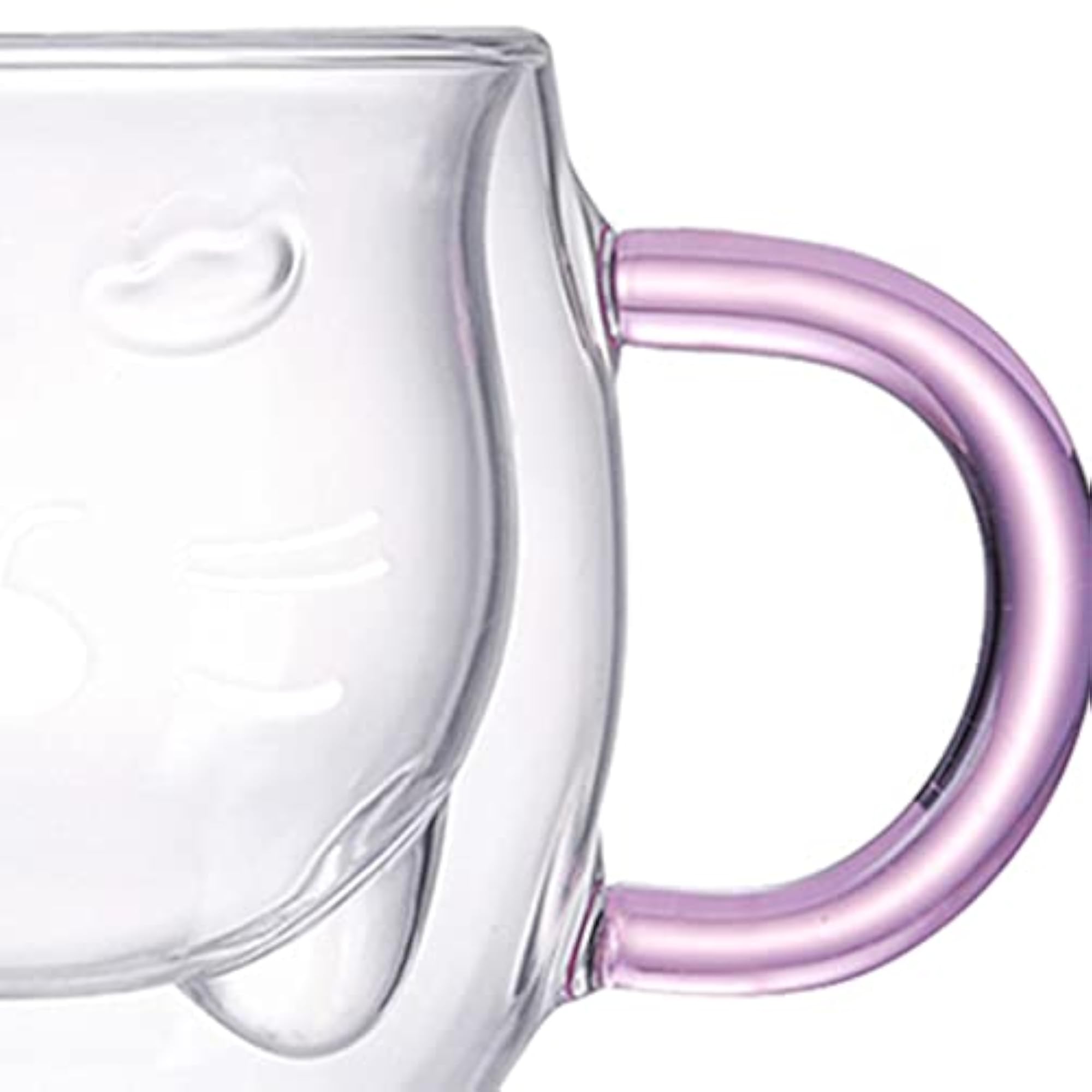Cat Ear Shaped Glass Cup Borosilicate Glass