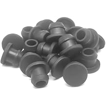 Silicone Plugs - Rubber Plugs, Waterproof & Sealing, 6mm/0.24 Inch Diameter Black - 20 Pack