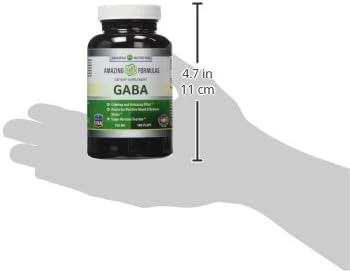Miniatura 6 de Amazing Formulas GABA - 750 mg por porción sin OMG sin gluten efecto calmante y relajante alivia la tensión nerviosa 100 unidades paquete de 1