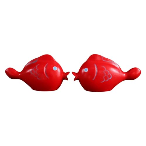 Figurines de poisson rouge en bois décoration de mariage et cadeau de fête idéal