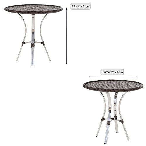 Mesa Com 4 Cadeiras Em Aluminio E Fibra (cadeiras Colombia E Mesa Toquio) Para Área Externa, Edícula